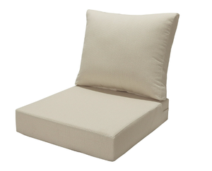 lot 225 image: 2PCS Better Homes & Gardens 24x 24 Premium Beige Outdoor Deep Seat Cushion