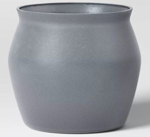 lot 237 image: LOT OF 2 Speckled Composite Indoor Outdoor Planter Pot Charcoal Gray - Threshold