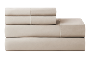 lot 239 image: 4PCS Full Size Hotel Style 600 Thread Count Taupe Egyptian Cotton Bed Sheet Set