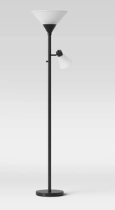 lot 405 image: Mother Daughter Torchiere Floor Lamp with Glass Shade - Threshold