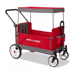 lot 416 image: Radio Flyer Convertible Kid and Cargo Stroller Wagon with Canopy