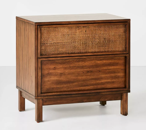 lot 417 image: Wood & Cane Transitional Nightstand - Hearth & Hand with Magnolia