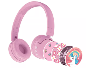 lot 421 image: BuddyPhones POP Fun Foldable Bluetooth Wireless Kids Headphones with Microphone