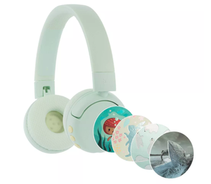 lot 422 image: BuddyPhones POP Fun Foldable Bluetooth Wireless Kids Headphones with Microphone