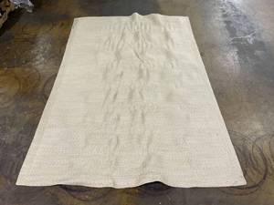 lot 54 image: Natural Woven Rectangular Braided Outdoor Rug Heathered Cream 7x10 - Threshold