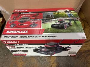 lot 201 image: Hyper Tough 2x20 Volts Max 18-Inch Brushless Side-discharge Mower