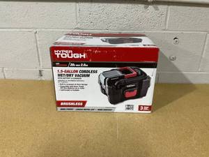 lot 338 image: Hyper Tough 20V Max Brushless 1.5 Gallon Wet Dry Vacuum with Lithium-Ion Battery and Charger
