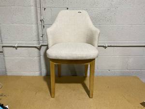 lot 121 image: Kinston Curved Back Upholstered Dining Chair - Threshold