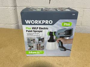 lot 133 image: WORKPRO Plus 14GPH Electric Paint Sprayer, 120 Volt, Model 2234