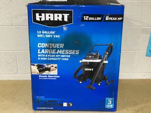 lot 431 image: HART 12 Gallon 6 Peak HP WetDry Vacuum, VOC1212PW 3701