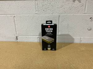 lot 346 image: Swiss Tech 20000 mAh Wireless Power Bank with Flashlight and Charging Pad, IP54 Weatherproof