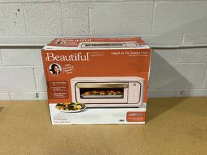 lot 349 image: Beautiful Infrared Air Fry Toaster Oven, 9-Slice, 1800 W, Rose by Drew Barrymore