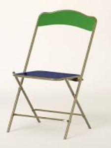 lot 309 image: LOT OF 2 Kate Spade GreenBlue Folding Chair