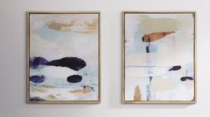 lot 357 image: Project 62 - Abstract Diptych Wall Art Canvas Set of Beige