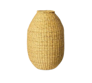 lot 362 image: LOT OF 4 Elephant Grass Woven Vase Natural - Threshold designed with Studio McGee