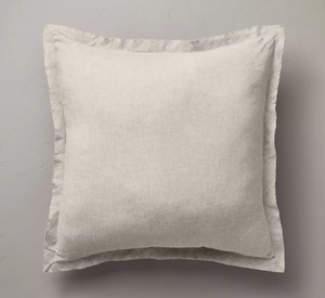 lot 373 image: LOT OF 2 26x26 Linen Blend Euro Bed Pillow - Hearth & Hand with Magnolia