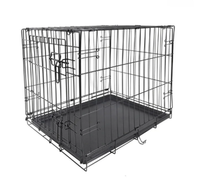 lot 444 image: Vibrant Life Single-Door Folding Dog Crate with Divider, 24