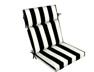 lot 464 image: Better Homes & Gardens 44L x 21W Black Stripe 1 Piece Outdoor Chair Cushion
