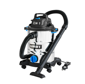 lot 467 image: HART 6 Gallon 6 Peak HP Stainless Steel WetDry Vacuum,