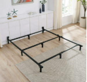 lot 288 image: Mainstays 7 TwinFullQueen Size Adjustable Metal Bed Frame, Black