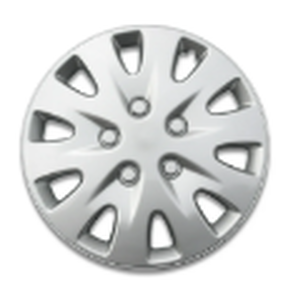 lot 297 image: Auto Drive 16 Inch Silver Alloy Finish Hubcap Wheel Covers - Set of 4 - Fits Most Cars