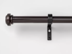 lot 390 image: Lot OF 2 Bronze Cap Curtain Rod - Threshold