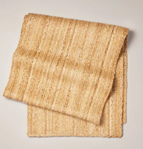 lot 391 image: 20x90 Natural Jute Braided Table Runner - Hearth & Hand