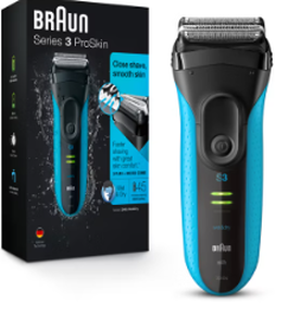 lot 395 image: BRAUN SERIES 3 PROSKIN 3040S MENS RECHARGEABLE WET & DRY ELECTRIC FOIL SHAVER