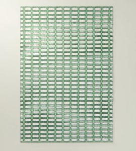 lot 98 image: 5x7 IndoorOutdoor Handmade Area Rug GreenNatural - Hearth & Hand with Magnolia