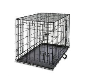 lot 185 image: Vibrant Life Double Door Metal Wire Dog Crate with Leak-Proof Pan and Divider, 30 inch