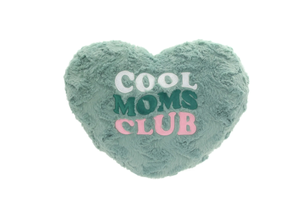lot 264 image: LOT OF 8 Mothers Day 18.5 x 14 Cool Moms Club Green Heart-Shaped Decorative Pillow, by Way To Celebrate