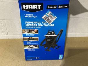 lot 485 image: HART 7 Gallon 5 Peak HP Poly WetDry Vacuum, VOC708PF 3701