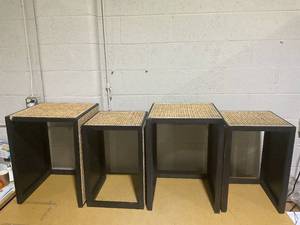 lot 156 image: LOT OF 2 Nesting Accent Table BlackNatural - Threshold