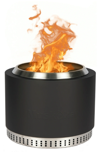 lot 36 image: Muskoka 19.5 Black SteelStainless Steel Smokeless Wood Fire Pit with Lid, Poker & Protective Cover