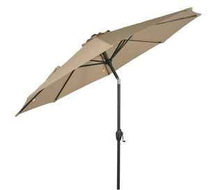 lot 287 image: Mainstays 9 Tan Crank Lift and 3 Position Tilt Patio Umbrella