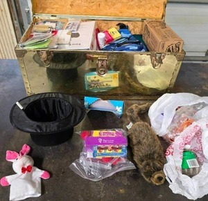 lot 51 image: Box-o-Magic, Top Hat, wands, puppets, books of tricks and much much more