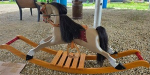 lot 57 image: Wooden Rocking horse