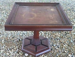 lot 13 image: Vintage Mid Century Oak and Mahogany Pier Table