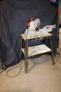 lot 99 image: Used Milwaukee Chop Saw on Table Stand