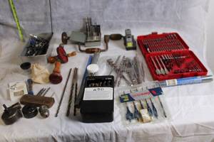 lot 112 image: Collection of Assorted Drill Bits, Levels, and Hand Tools