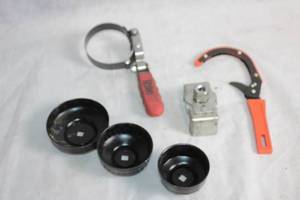lot 131 image: Automotive Oil Filter Wrench Set with Accessories