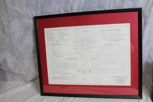 lot 142 image: Framed Aeronca 7AC Champion Aircraft Blueprint 1946-48