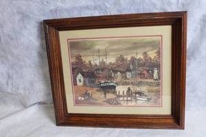 lot 145 image: Framed Nautical Scene Print by Robert Ledoux