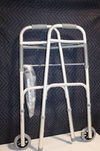 lot 154 image: Foldable Adjustable Medical Walker with Wheels
