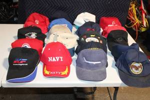 lot 176 image: Collection of 17 Aviation and Military Baseball Caps