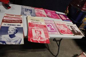 lot 193 image: Collection of Vintage Sheet Music including Elvis Presley and Sinatra