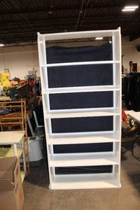 lot 210 image: White Six-Shelf Bookcase or Display Unit