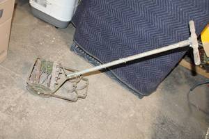 lot 215 image: Vintage Manual Lawn Aerator with T-Handle