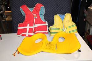 lot 238 image: Set of 3 Personal Flotation Devices Ski Vests and Water Ski Vest