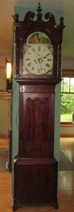 Vintage carved walnut Grandfather c...